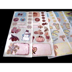 Lot of Stickers, Great Lengths, Summer, Autumn, Winter, Spring, Titles.